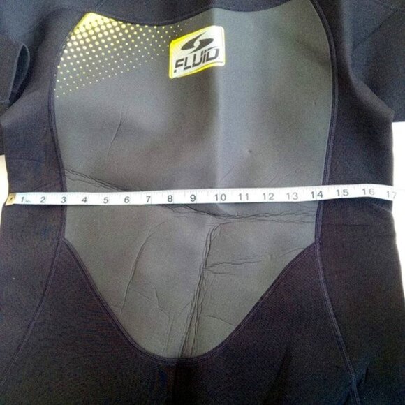 New Fluid Black & Yellow Short Wet Suit Adult Size US XL - Picture 10 of 15